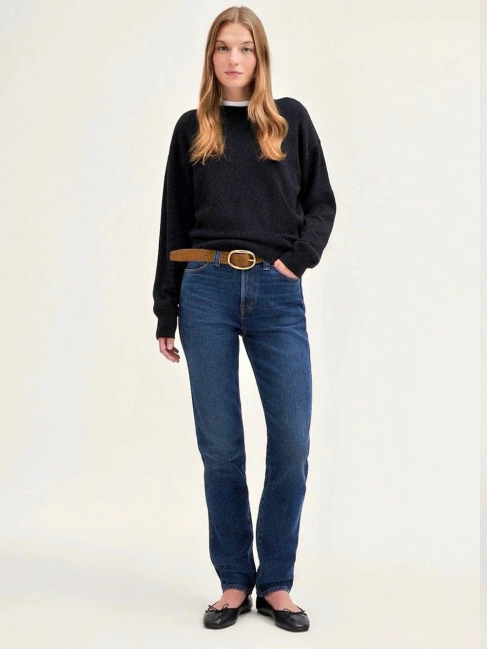 Madewell Vintage The Pencil Jean in Super Stretch Denim Straight Leg Jeans in Bl
